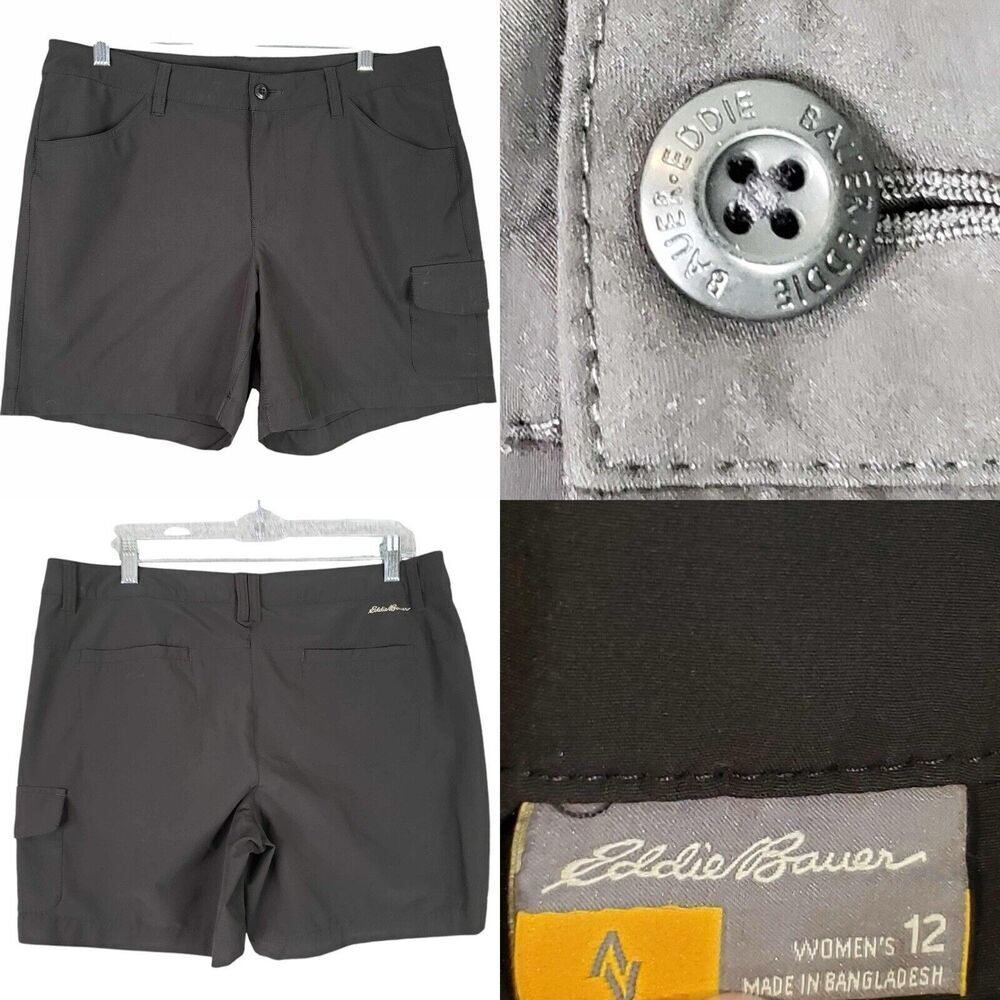 Eddie Bauer Women's Dark Gray Cargo Shorts